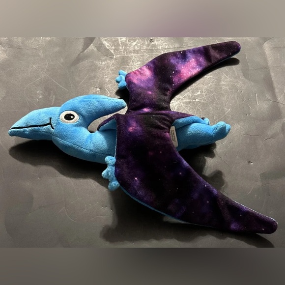 Pterodactyl Plush Blue  Galaxy Print Wings Fun Express 13" - Picture 4 of 4